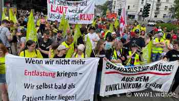 Azubis der Unikliniken streiken - Kundgebung in Essen - WDR Nachrichten