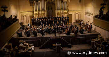 ‘A form of hope’: As air-raid sirens sound, a Lviv orchestra opens a summer festival with Mozart’s Requiem.