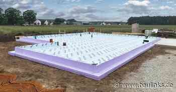 Thermobodenplatte: Bodenplattendämmung und -abdichtung mit integrierter Heizung