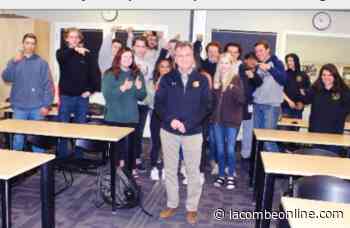 Olds High School Principal presented an award - LacombeOnline.com