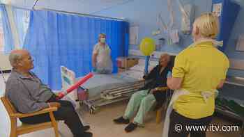 Balloon tennis and seated cycling get hospital patients moving - ITV News