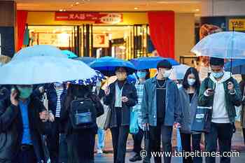 Weather front to keep rest of May rainy and windy - 台北時報