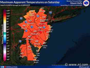 N.J. weather: Saturday temps could reach record highs. Stay cool and hydrated, weather service warns. - NJ.com