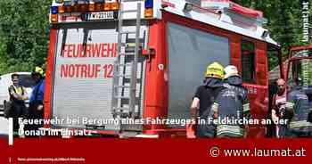 Feuerwehr bei Bergung eines Fahrzeuges in Feldkirchen an der Donau im Einsatz - laumat|at