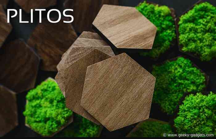 Plitos mosaic wall tiles lets you add concrete, wood and natural moss