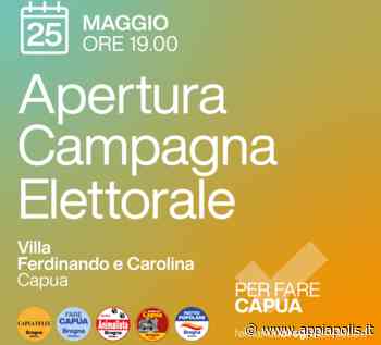 CAPUA, BROGNA APRIRA’ LA CAMPAGNA ELETTORALE IN VILLA “FERDINANDO E CAROLINA” - Appia Polis