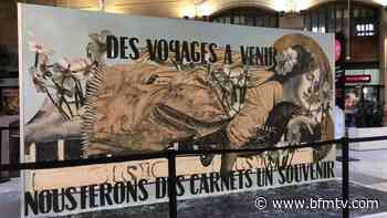 Paris: une œuvre installée à la gare Saint-Lazare en hommage au ticket de métro cartonné - BFMTV