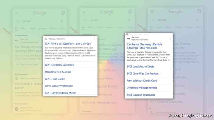 New mobile Google ad experiment puts favicon in-line with display URL