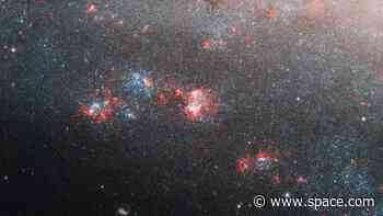 Hubble telescope looks deep into the Needle's Eye in this dwarf spiral galaxy photo