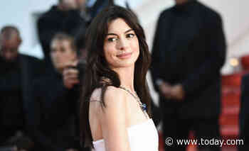 Anne Hathaway stuns on red carpet in glowing white gown and ‘Titanic’-worthy jewelry