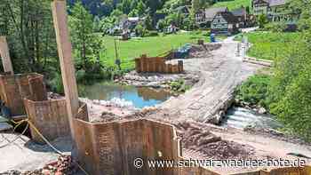 Kohlerstalbrücke Neubulach: Mächtige Dübel kommen in den Boden