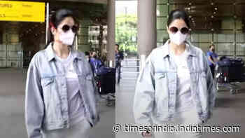 Katrina Kaif shows her love for denim as she gets clicked at the airport