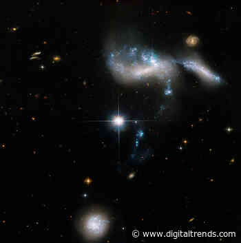 See four dwarf galaxies merging into one in this Hubble image