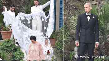 Kourtney Kardashian & Travis Barker Married in Italy, Wedding Dress Stuns