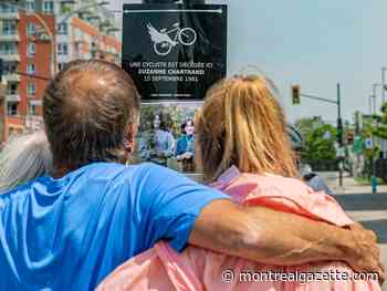 Ghost bike ceremony commemorates cyclist's tragic death in 1981