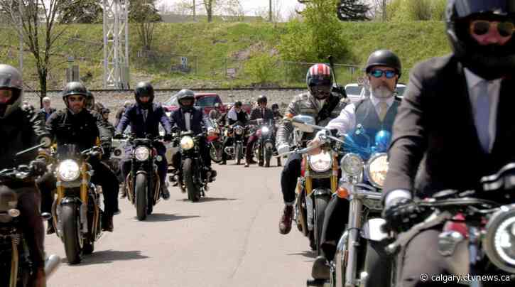 Calgary motorcycle enthusiasts dress up in 'Sunday Best' to raise awareness for men's health