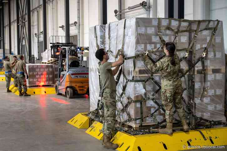 Baby Formula Arrives In Indianapolis From Germany On US Military Aircraft