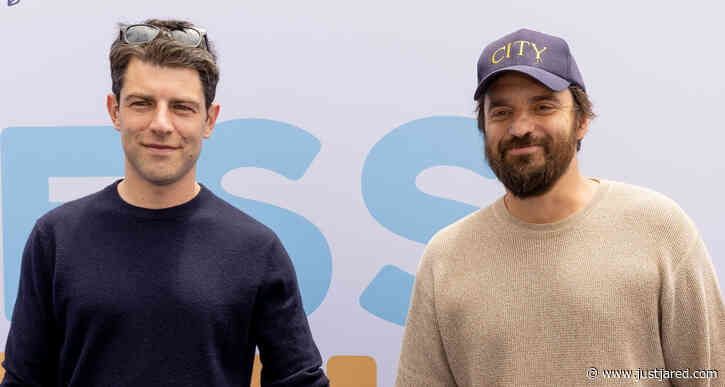 Max Greenfield & Jake Johnson Have Mini 'New Girl' Reunion at Express Yourself 2022