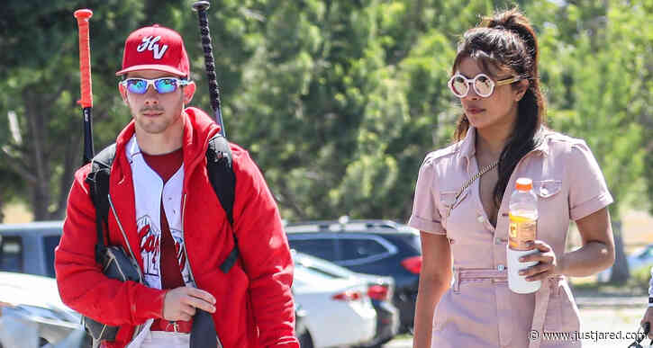 Priyanka Chopra Supports Nick Jonas at His Baseball Game