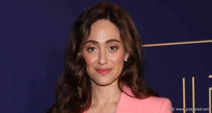 Emmy Rossum Goes Pretty in Pink Suit for 'Angelyne' FYC Event
