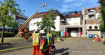 Dachstuhlbrand der Stufe 6 in Bruchsal: Drei Feuerwehrkräfte beim Einsatz verletzt - ka-news.de