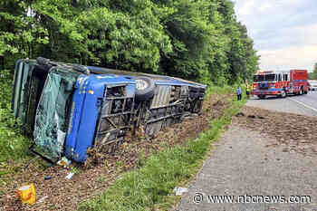 27 injured as bus rolls on I-95 in Maryland
