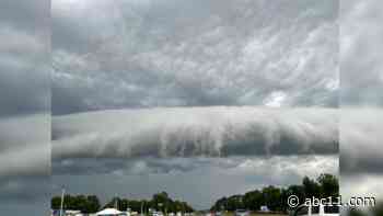 Shelf cloud seen in Raleigh ahead of line of storms