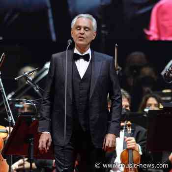 Andrea Bocelli performs at Kourtney Kardashian and Travis Barker's wedding reception