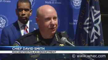 Mayor Evans and police chief speak about preventing shootings at conference about murder arrest