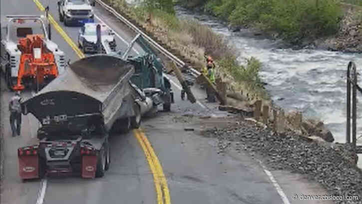 U.S. 6 Closed West Of Golden Due To Overturned Gravel Truck