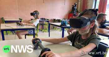 Leerlingen uit Assenede en Evergem krijgen verkeersles met een VR-bril - VRT NWS