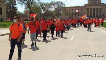 Walk makes way through downtown Winnipeg to remember, reflect on legacy of residential school system