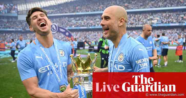 Manchester City crowned Premier League champions after 3-2 win over Aston Villa – as it happened