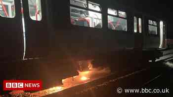 Rail line shut after train hits mini digger near Craven Arms