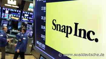 Snap sieht Quartalsziele in Gefahr - Aktie stürzt ab - Süddeutsche Zeitung - SZ.de