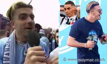 Man City: Gravel-voiced Jack Grealish banters team-mates during Premier League title parade