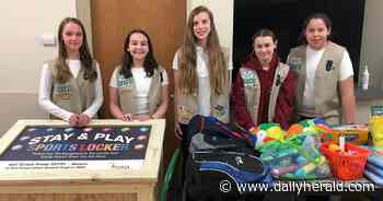 Girl Scouts distribute Stay & Play sports lockers around Itasca