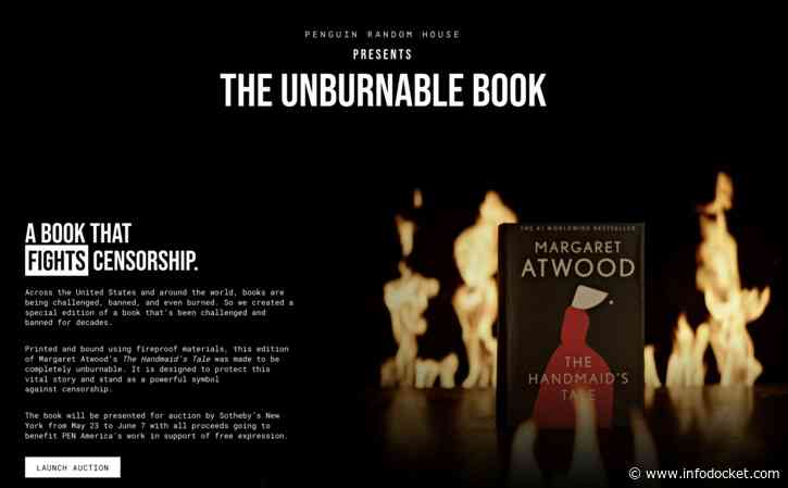 AP Report: “Burn-Proof Edition of ‘The Handmaid’s Tale’ Up for Auction”