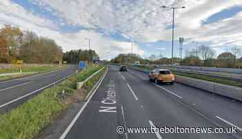 Accident on M56 junction near Manchester Airport closes two lanes