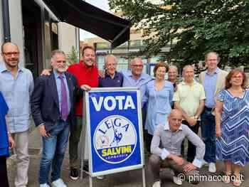 Elezioni comunali Erba 2022: il ministro Garavaglia al bar pasticceria Citterio con Caprani - Prima Como