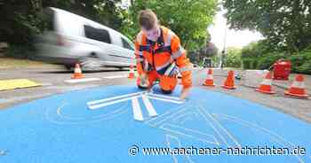 Neue Spur markiert: Mehr Sicherheit für Radfahrer auf der Saarstraße