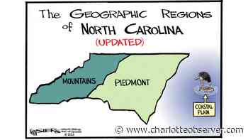 Kevin Siers cartoon: The new geographic regions of North Carolina - Charlotte Observer