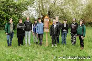 Schülerinnen und Schüler der Mittelschule Eggolsheim übergeben selbstgebautes Wildbienenheim - Der Neue Wiesentbote