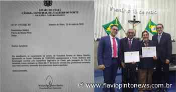 Câmara de Juazeiro parabeniza Flavio Pinto por homenagem do dia do jornalista - Flavio Pinto News
