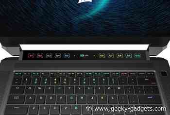 Corsair VOYAGER a1600 gaming laptop features a touch bar