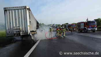 Lkw brennt auf der A17 bei Dresden - Sächsische.de
