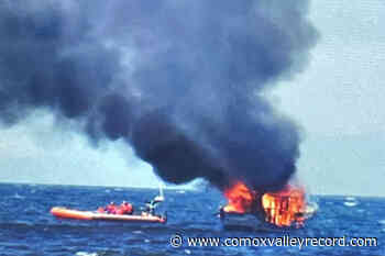 2 people rescued after boat catches fire, sinks off Qualicum Beach - Comox Valley Record