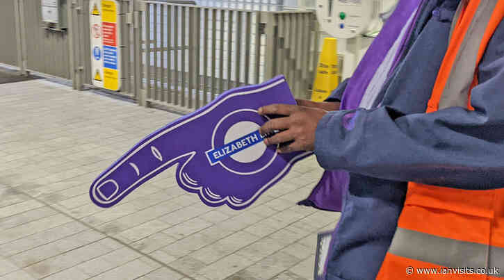Excited crowds cheer the opening of the Elizabeth line