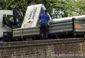 End of era as sign removed from police HQ - Kent Online