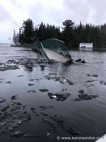 Coney Island Footbridge detached unexpectedly - KenoraOnline.com